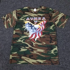 AVMRA Shirt Mens Large Camo American Veterans Motorcycle Riders Assoc Chapter 7 - Picture 1 of 10