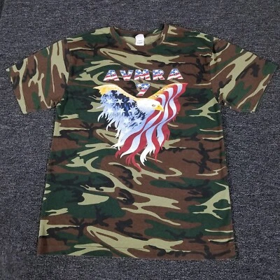 AVMRA Shirt Mens Large Camo American Veterans Motorcycle Riders Assoc Chapter 7 - Image 1 of 4