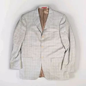 ISAIA 100% Lana Wolle Blazer kariert Karo Slim Fit EU 52 / US 42 - Loch - Bild 1 von 9