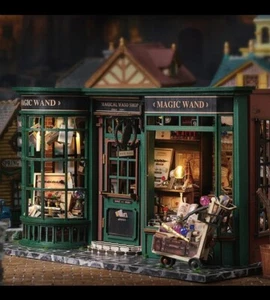 Buchecke Magisches Puppenhaus Holz Miniatur Zum Selbermachen Montage Gebäude Modellbausatz Eule - Bild 1 von 12
