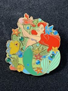 Disney 2006 Ariel , Sebastian, Flounder -Jewels Rhinestone Little Mermaid Pin