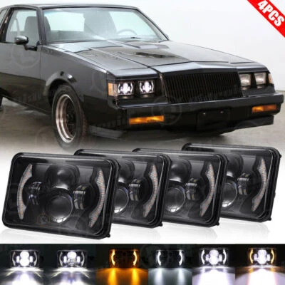 Faros LED Halo DRL HI-LO 4x6" para Buick Regal Grand National 1984-1987 Foto 1 de 4
