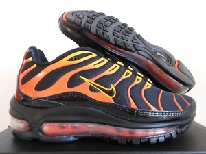 NIKE AIR MAX 97 / PLUS AIR MAX PLUS BLACK-ENGINE-SHOCK ORANGE SZ 4 [AH8144-002] - Picture 1 of 5