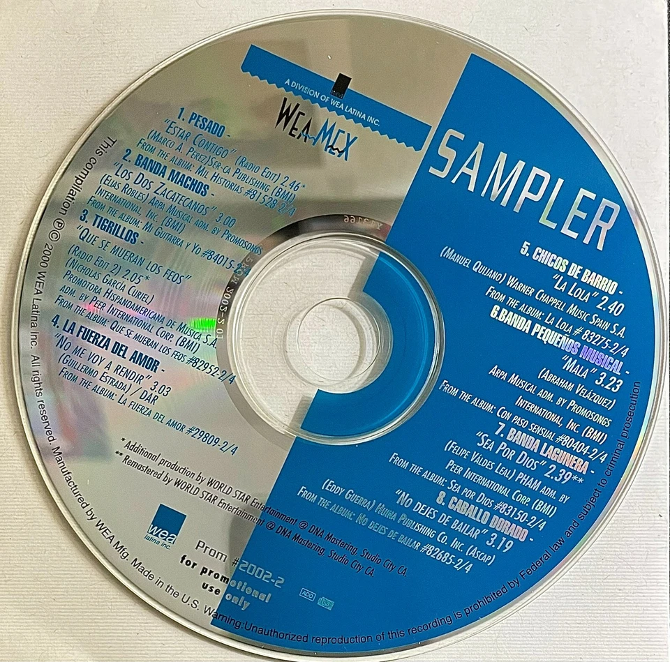 WEA Latina A Sampler-WEA Latina, Inc.**(CD, Compilation, Promo) - Image 1 of 1
