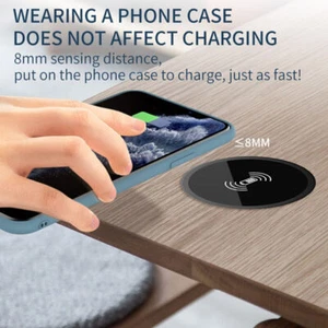 NEU 100W Fast Wireless Charger Desktop Embedded Charging Base for iPhone Samsung - Bild 1 von 11