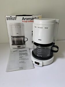 Vintage Braun Aromaster 4 Cup 3075 KF10 Compact Coffee Maker Tested Working Box