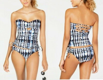 Lucky Brand SOLSTICE CANYON Bandeau Tankini & Hipster Bikini Size M Swimsuit NWT - Image 1 of 4