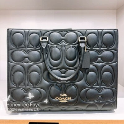 NWT Coach Maggie Tote Bag In Blocked Signature Leather CY673/CY672 - Image 1 of 4