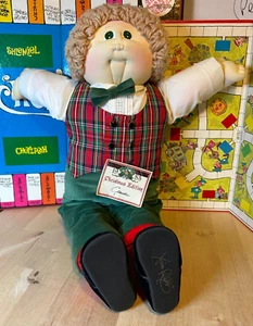 1985 Cabbage Patch Kid Soft Sculpture Christmas Edition, Claude, Original Outfit - Picture 1 of 11
