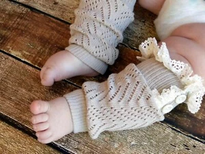 Girls Kid Baby Frilly lace leg Warm Socks footless Cover loose Tights Stockings - Picture 1 of 9