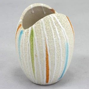 Vintage Italian Textured and Striped Vase by Fratelli Fanciullacci C461 - Picture 1 of 7