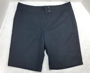Ann Taylor Chino Shorts Womens 12 Signature Fit Black Stretch Casual NWT New - Picture 1 of 8