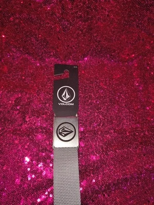 Volcom Circle Web Belt Heather Grey w/ Silver Buckle Adjustable One Size - New - Image 1 of 4