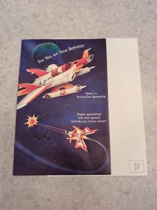 Punch-Out Spaceships Glow That in the Dark Forget Me Not American Greetings Card - Picture 1 of 6
