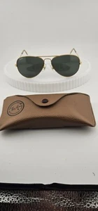 Vintage B&L RAY-BAN USA Aviator Sunglasses Frame OEM RAYBAN LEATHER CASE VGUC - Picture 1 of 17