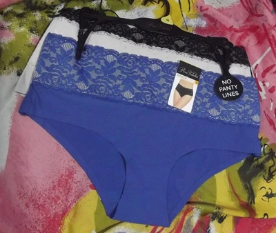 3 NOVAS CALCINHAS HIPSTER PRIMA VALENTINA 77312 BL/LBG SEM LINHAS DE CALCINHA PAINEL DE RENDA M - Imagem 1 de 2