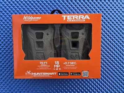 2 Pack Wildgame Innovations Terra Extreme 18MP Trail Camera IR 75ft 2 Cameras - Image 1 of 4