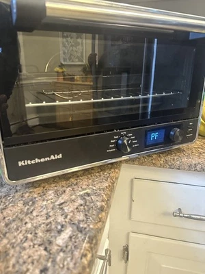 KitchenAid Horno de encimera con freír al aire, tostadora, hornear, asar - Negro KCO124BM Foto 1 de 4