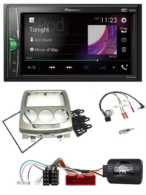 Pioneer 2DIN Lenkrad DAB USB Bluetooth Autoradio für Mazda 5 CR 2005-2010 silber - Bild 1 von 4