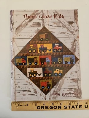 RARE OOP HTF The Buggy Barn THOSE CRAZY KIDS Quilt Pattern Book PULL-OUT INSERTS - Image 1 of 4