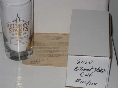 2020 Belmont Stakes Gold Glass #100 of 100 - Image 1 of 4