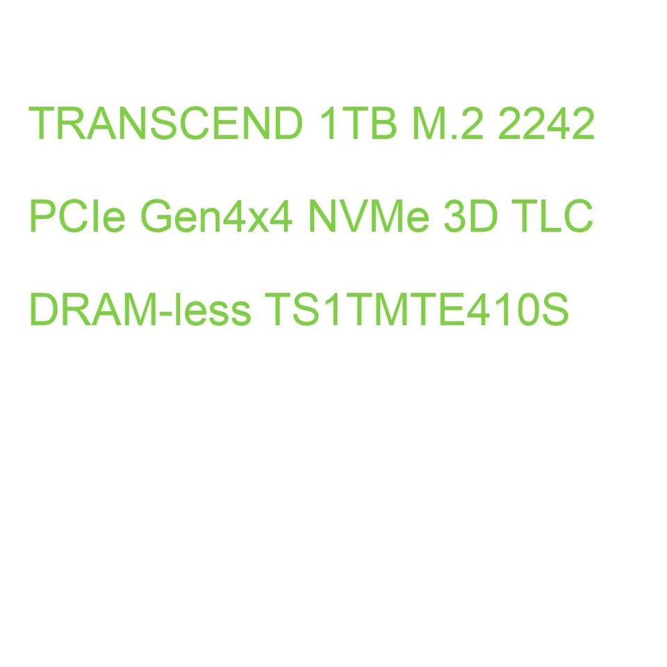 Transcend 1 TB Interne M.2 SSD PCIe NVMe 4.0 x4 Retail TS1TMTE410S