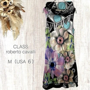 Vestido Floral CLASSrobertocavalli Sin Mangas Talla 40 US6 Excelente Estado - Imagen 1 de 15
