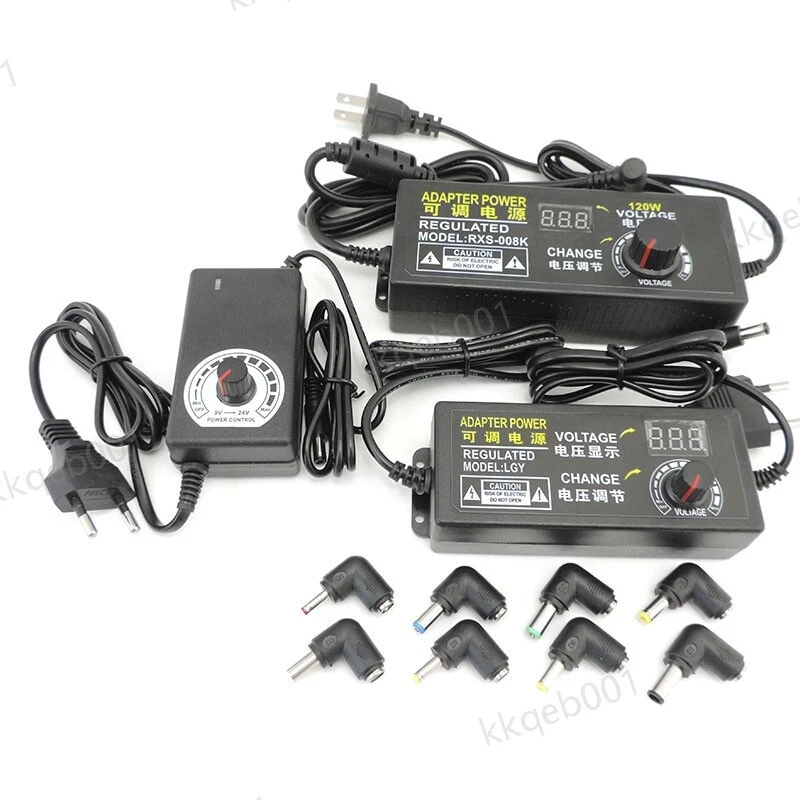 Universal 220V To 12V 3V 5V 6V 9V 15V 24V dc Adapter Adjustable Power 24W 72W - Image 1 of 4