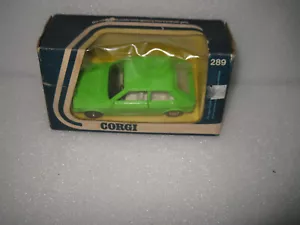 VINTAGE CORGI #289 VW VOLKSWAGEN POLO GREEN WHIZZWHEELS GREAT BRITAIN FADED BOX - Picture 1 of 5