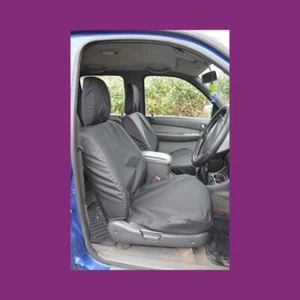 Ford Ranger 1999-2006 MK1 Mk2 Black Waterproof Tailored Pair Front Seat Covers - Picture 1 of 2
