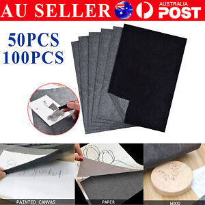 50/100 Sheets Carbon Paper Transfer Copy Graphite Tracing A4 Wood Canvas Art AU