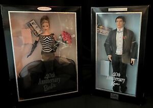 Set of 2 Mattel 40th Anniversary Collector's Edition Barbie & Ken NRFB