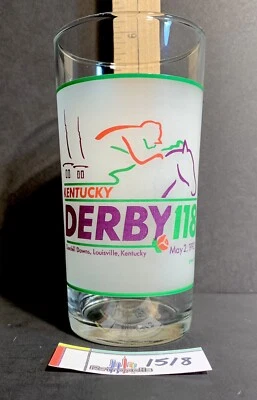 1992 Kentucky Derby Souvenir Churchill Downs Mint Julep Glass 118th Running - Image 1 of 4