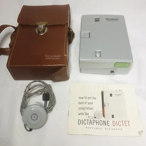 Macchina dettatrice cassetta registratore dittafono vintage con custodia COSÌ COM'È UNTES - Foto 1 di 15
