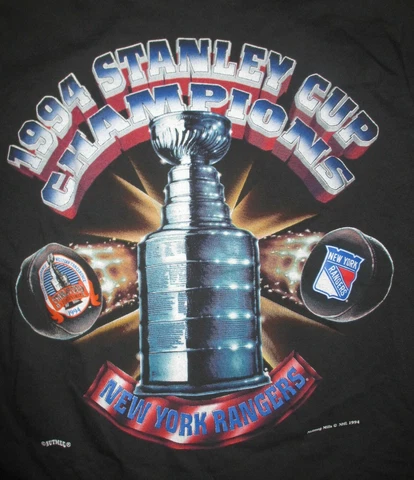 Nutmeg Label NEW YORK RANGERS 1994 Stanley Cup Champions MARK MESSIER (LG) Shirt Cover