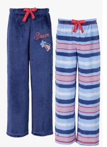 Nautica Girl's 2-Pack Fleece Sleep Pants Blue/Stripes - Picture 1 of 1