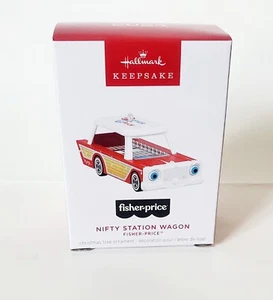 Hallmark Keepsake Ornament 2024 Fisher Price Nifty Station Wagon NIB - Picture 1 of 5
