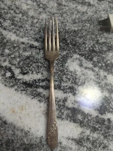 Vintage Oneida Community Tudor Silver Plate Queen Bess II Silverware Fork - Picture 1 of 3