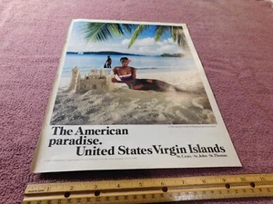 Anuncio impreso original de las Islas Vírgenes de los Estados Unidos de revista vintage 1982 - Imagen 1 de 2