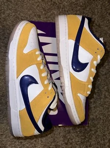 Nike SB Dunk Low Pro Laser Orange BQ6817 800 Size 12 Men Brand New “Laker SB’s” - Picture 1 of 14