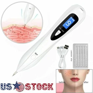 LCD USB Laser Skin Tag Freckle Wart Dot Mole Remove Pen Dark Spot Tattoo Removal - Picture 1 of 9