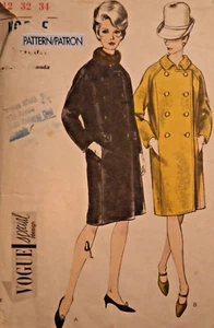 V- 6584 Coats Sewing Pattern Vogue Size 12 Cut & Complete - Picture 1 of 6