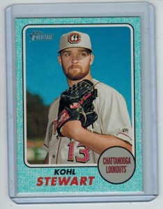 2017 TOPPS HERITAGE MINORS KOHL STEWART #140 ROOKIE BLUE BORDER 01/99 FIRST ONE!