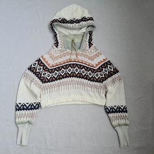 Sudadera con capucha Free People para mujer talla S mezcla de algodón y lana de gran tamaño recortada calce relajado - Imagen 1 de 19