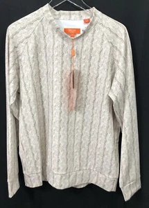 Tallia Sport Cable Sweat Shirt Cream Men Size M - NWT - Picture 1 of 12