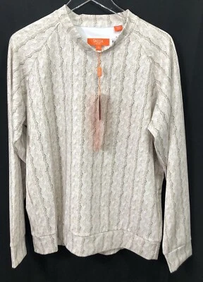 Sudadera Tallia Sport Cable Estampado Crema Hombres Talla M - Nueva con Etiquetas Foto 1 de 4