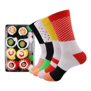 Sushi Socken, 4 Paar Urlaub Geburtstag, Jubiläum, Weihnachtsgeschenk Socken - Bild 1 von 12