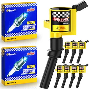 Bravex Spark Plugs SP493 Ignition Coils For Ford Lincoln Mercury DG508 4.6L - Picture 1 of 6