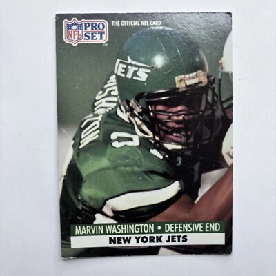 Marvin Washington Rookie New York Jets 1991 Pro Set #612 Football Card - Image 1 of 2