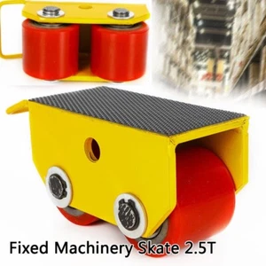 2.5 Ton Transportfahrwerk Panzerrollen Rollen Set Schwerlastrollen Gelb 5500lbs - Bild 1 von 11